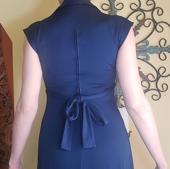 Vintage Navy Blue Dress, Sz S - Picture 7 of 11